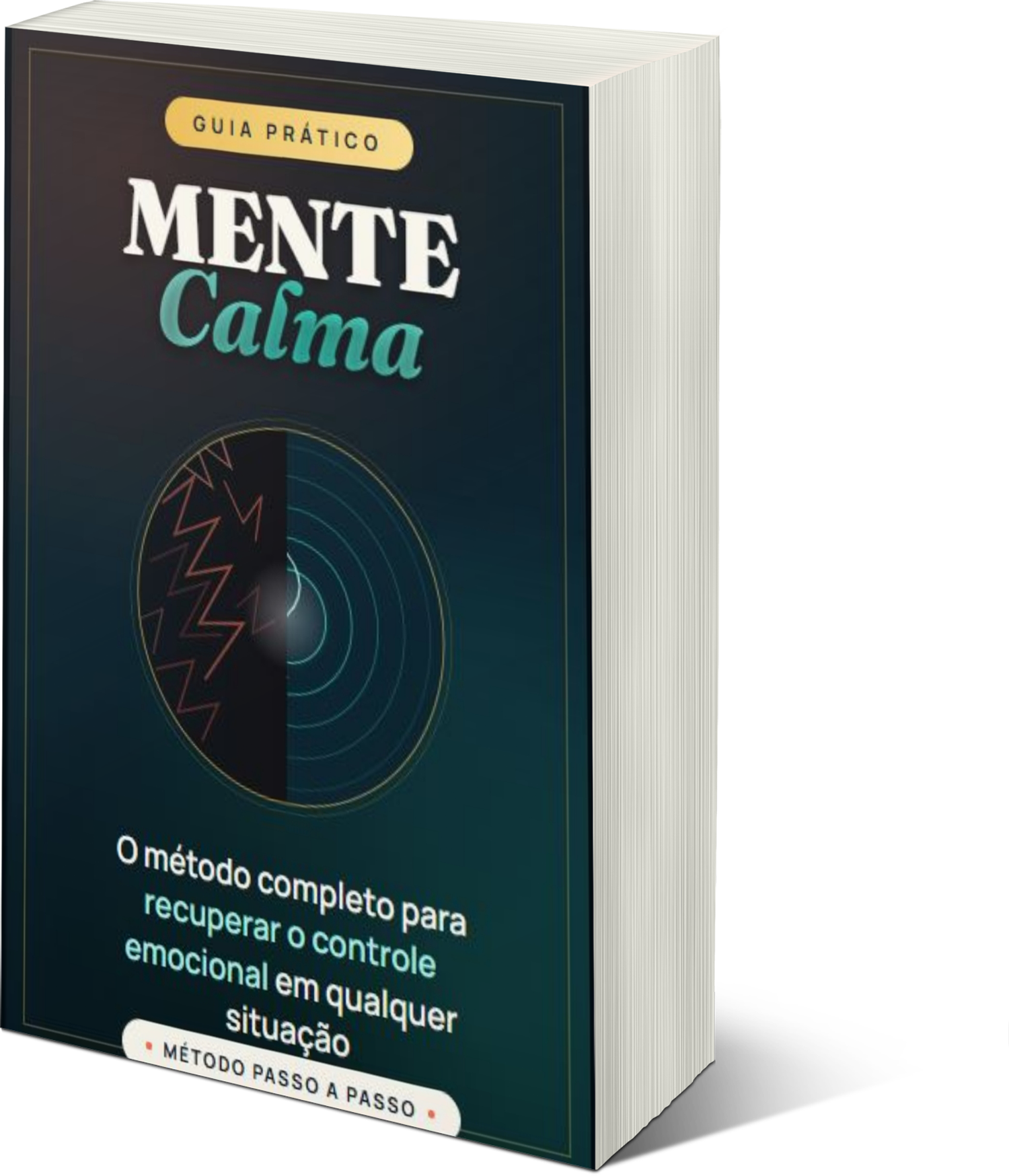eBook Mente Calma — capa em 3D do guia prático de controle emocional